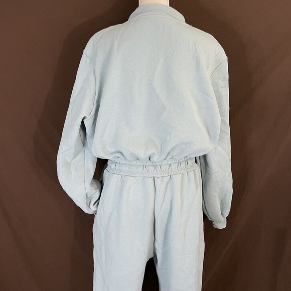 For Love And Lemons Sweatsuit XL Josie Jumpsuit One Piece Blue Long Sleeve - Picture 5 of 7